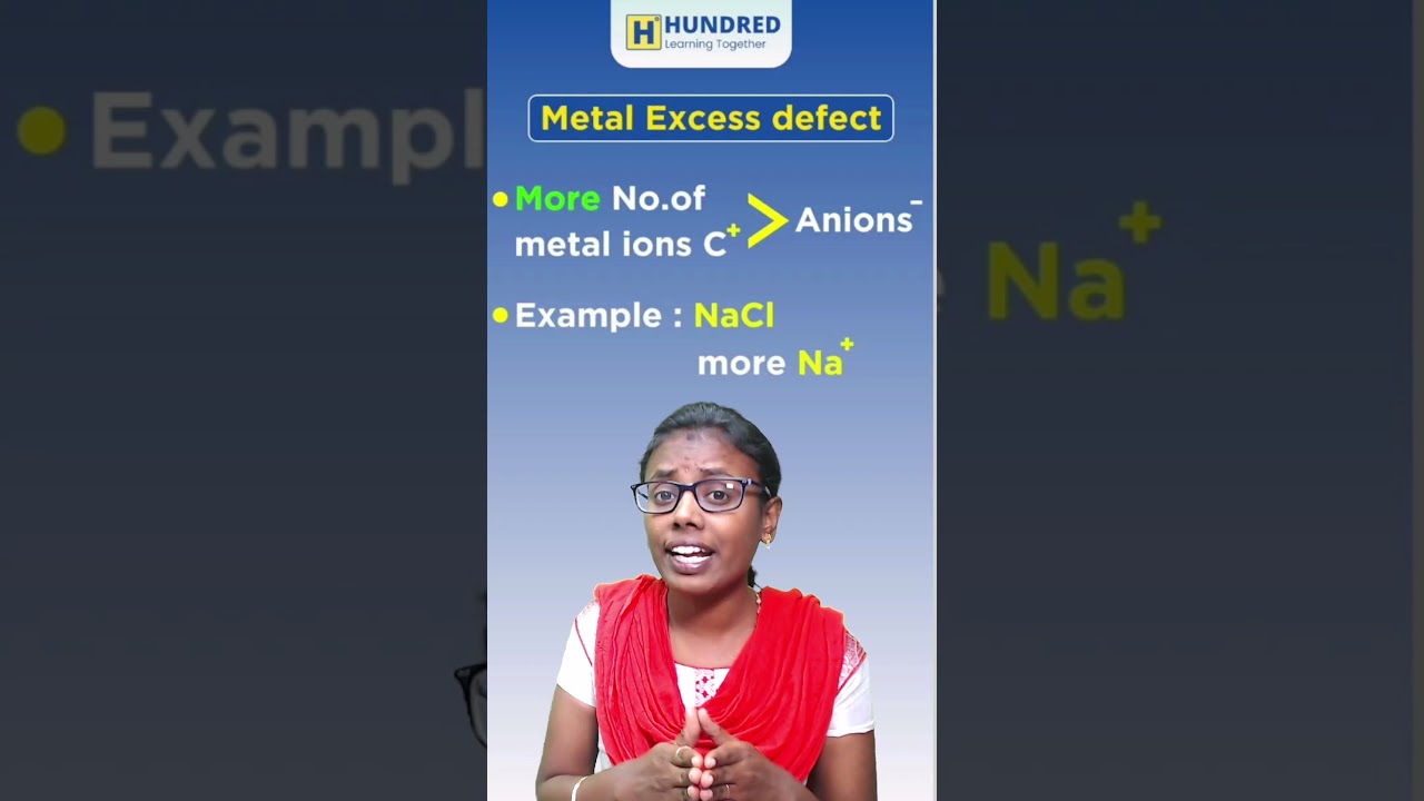 Metal excess defect vs Metal deficiency defect in 30 seconds ⏳NEET Chemistry 2024