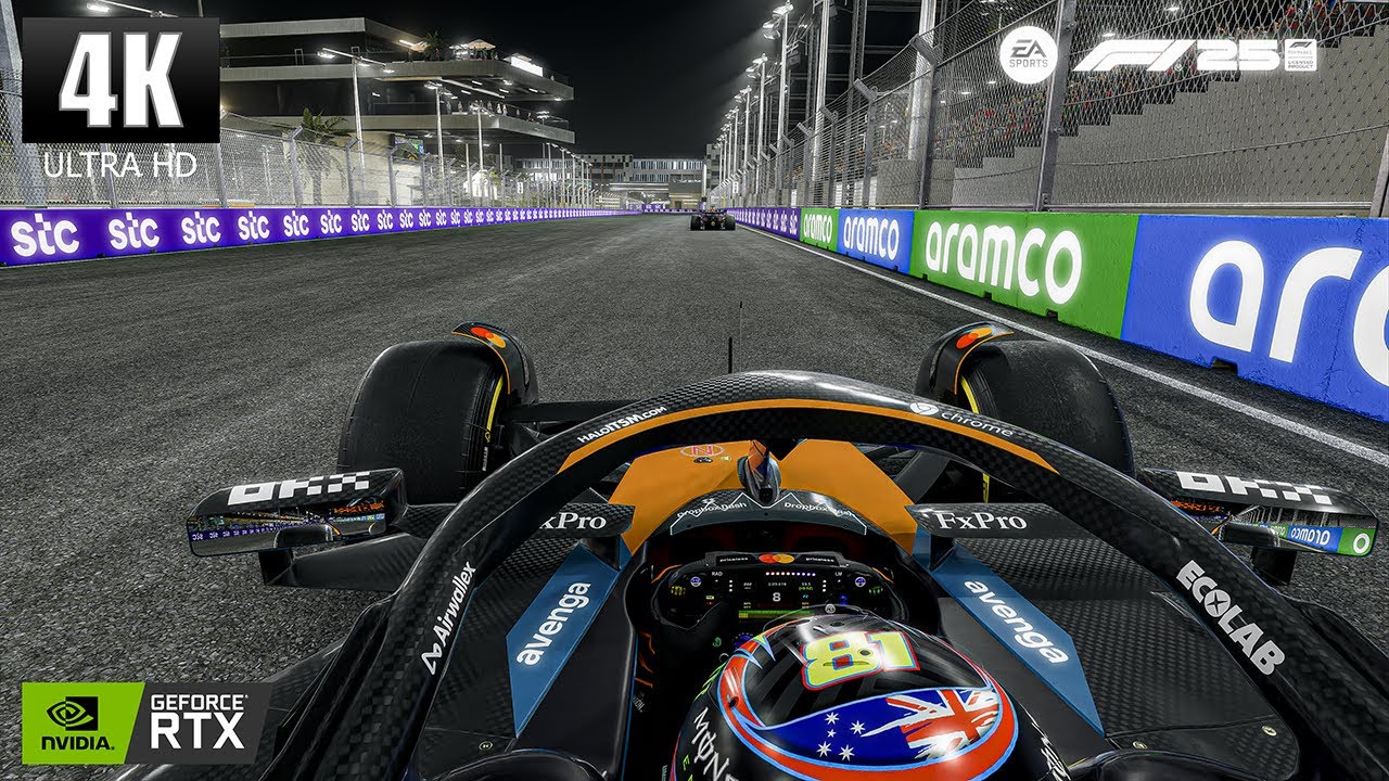 Oscar Piastri | McLaren MCL39 | Full 100% Jeddah GP Race | F1 25 Cockpit View Gameplay