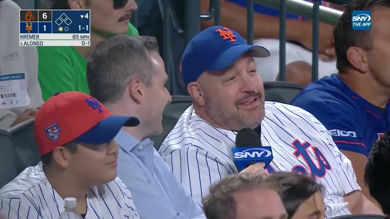 Kevin James Throws Out First Pitch, Joins SNY