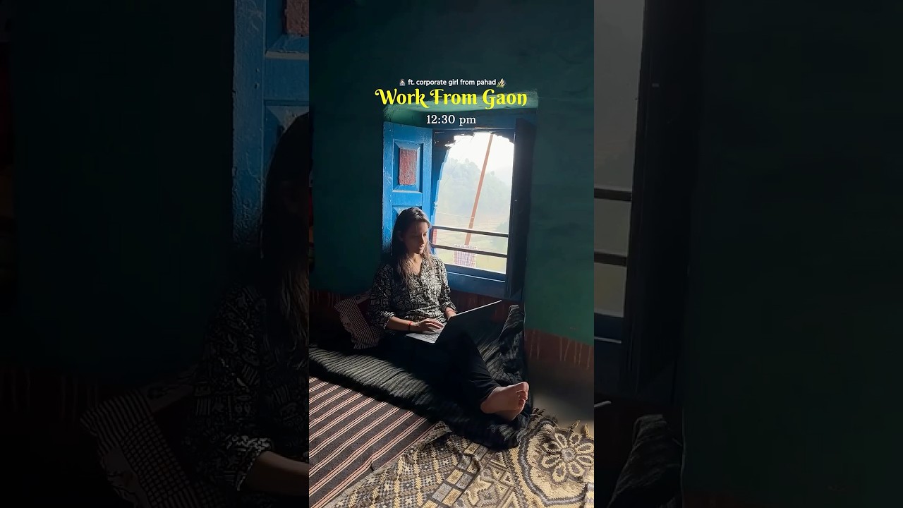 Working from mountains | my hometown Uttarakhand | Peace #ytshorts #minivlog #corporategirl