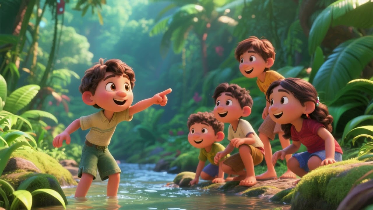 Kids Playing in the Jungle 