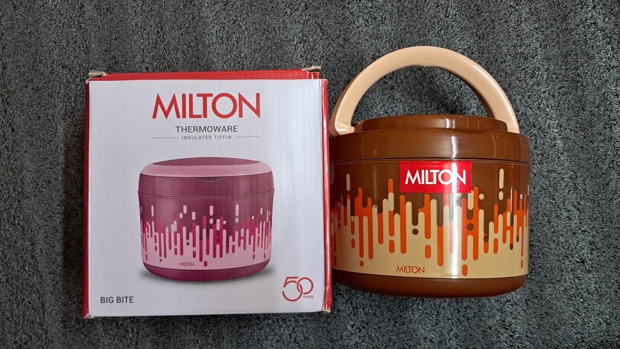 MILTON Big Bite Insulated Inner Stainless Steel Tiffin Box 900 ml Unboxing-TECHNO MOON