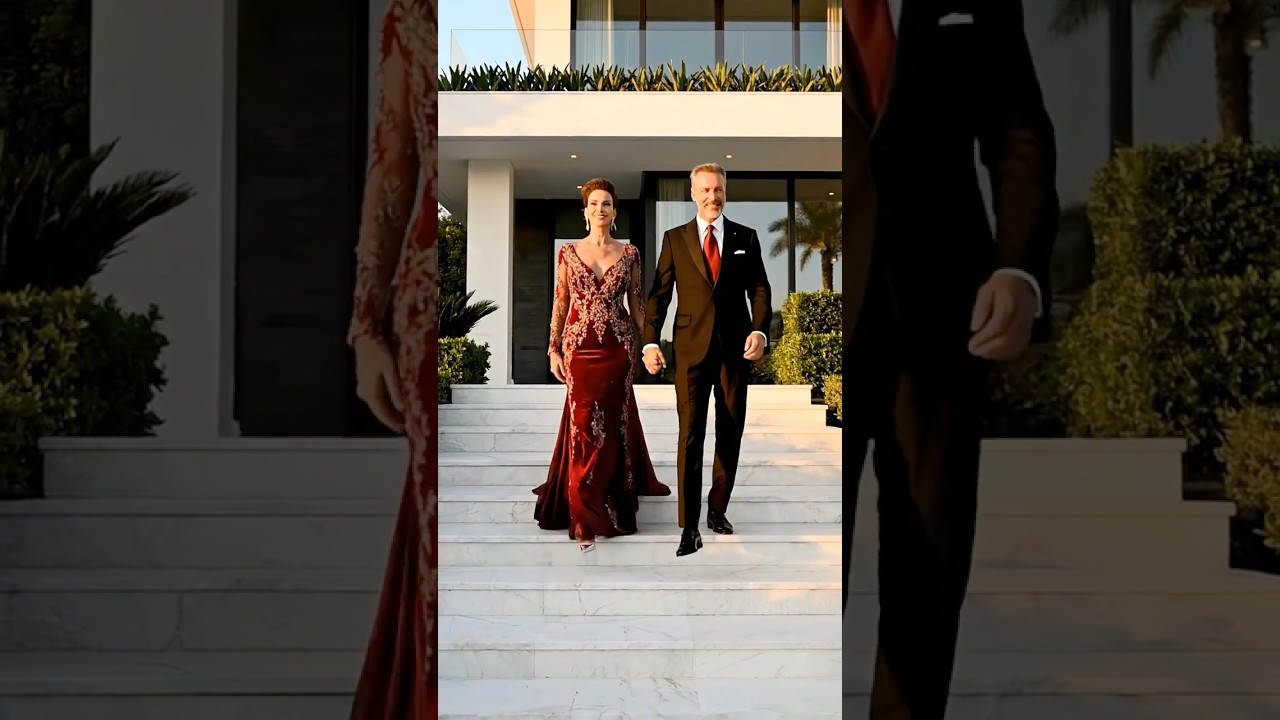 Marsala Glamour Couple Look 