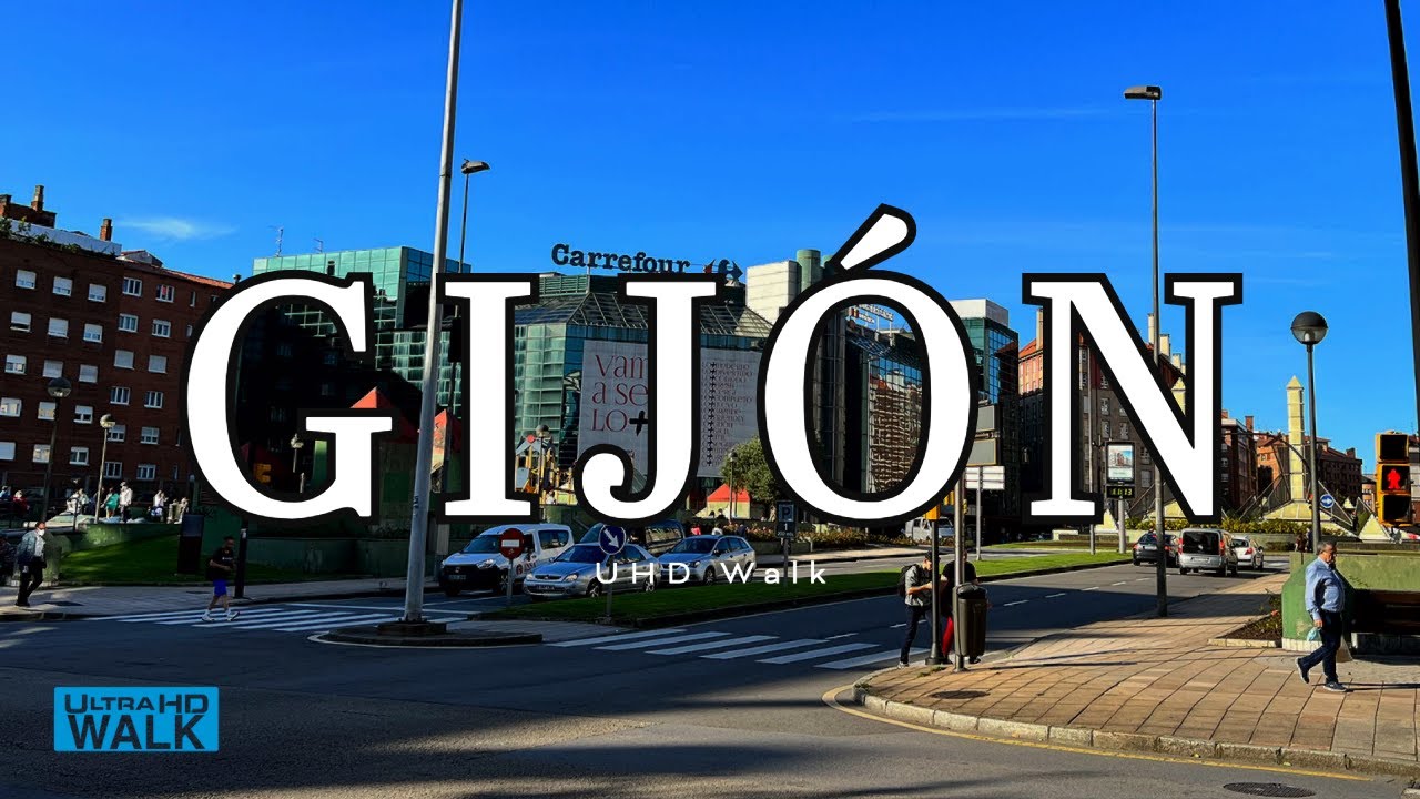 El Llano, Gijón Walk in 4K Ultra High Definition