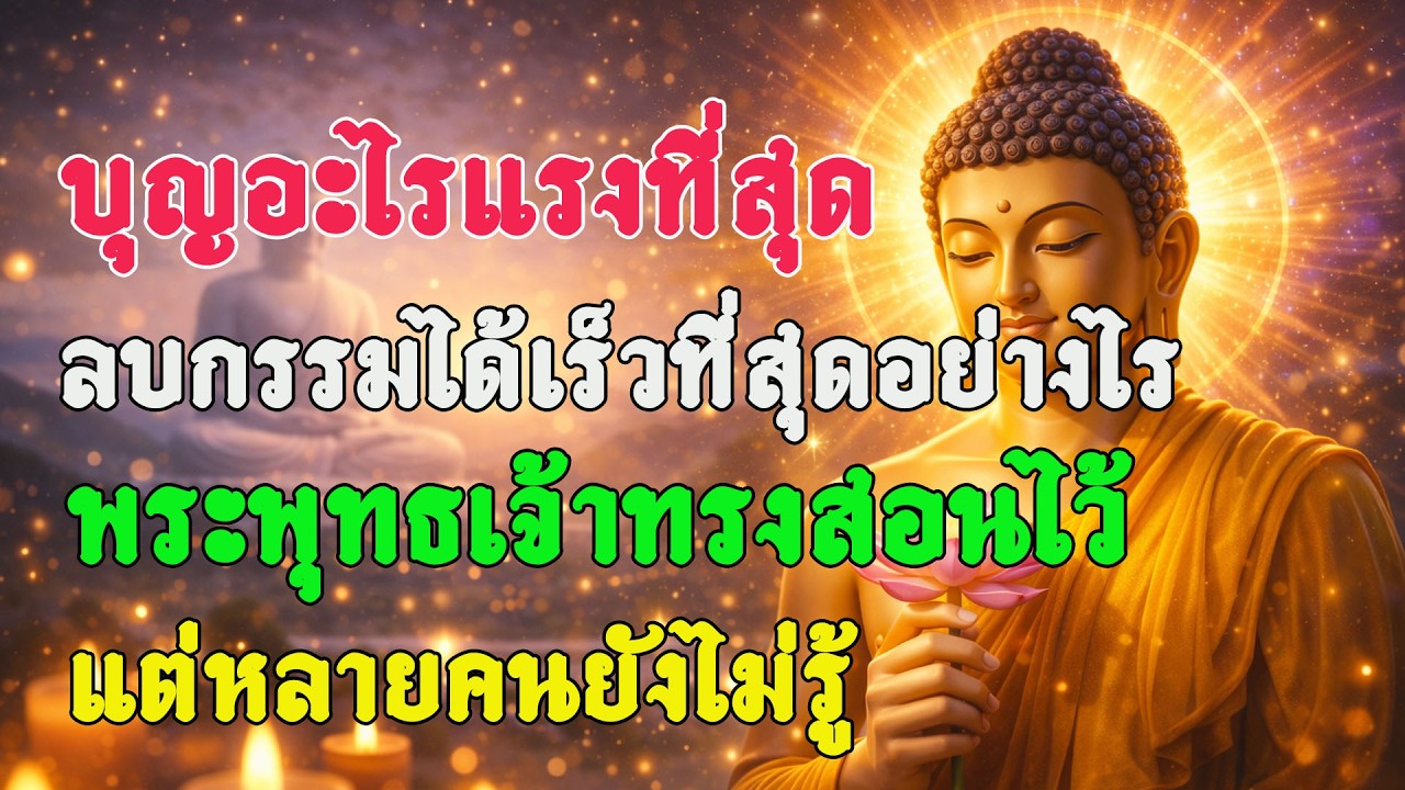 บุญอะไรแรงที่สุด ลบกรรมได้เร็วที่สุดอย่างไร พระพุทธเจ้าทรงสอนไว้ แต่หลายคนยังไม่รู้ 🌿