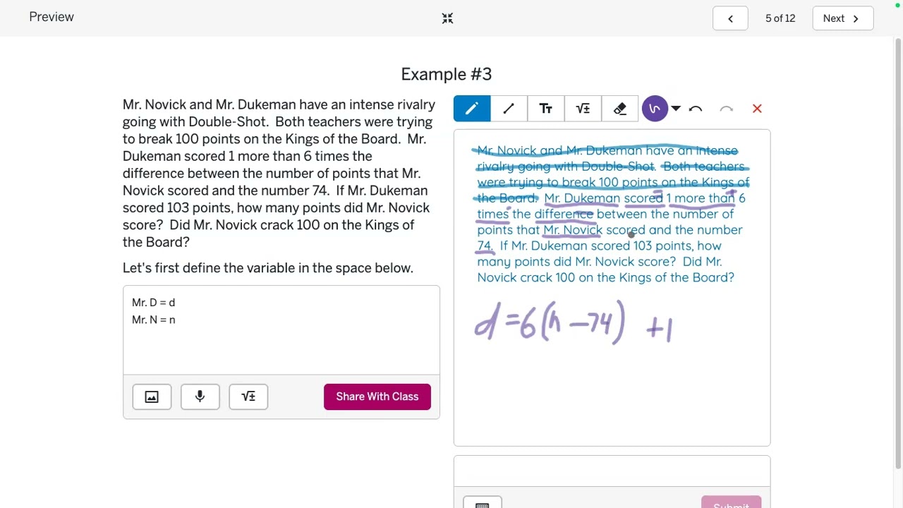 2 - 10 Apply algebra to solve word problems PRACTICE