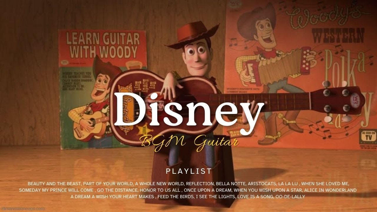 3h DISNEY Classic Songs | Guitar Covers ☕ Relaxing Guitar Music for Studying, Working and Sleeping