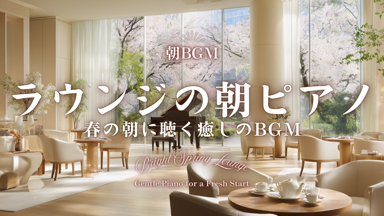 【朝BGM】ホテルラウンジの朝ピアノ｜春の朝に聴く癒しのBGM – Bright Spring Lounge – Gentle Piano for a Fresh Start