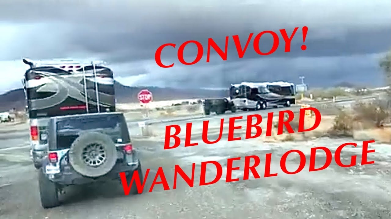 Bluebird Wanderlodge LXi & LX Convoy - Quartzsite Q15 Rally thru Wickenburg AZ
