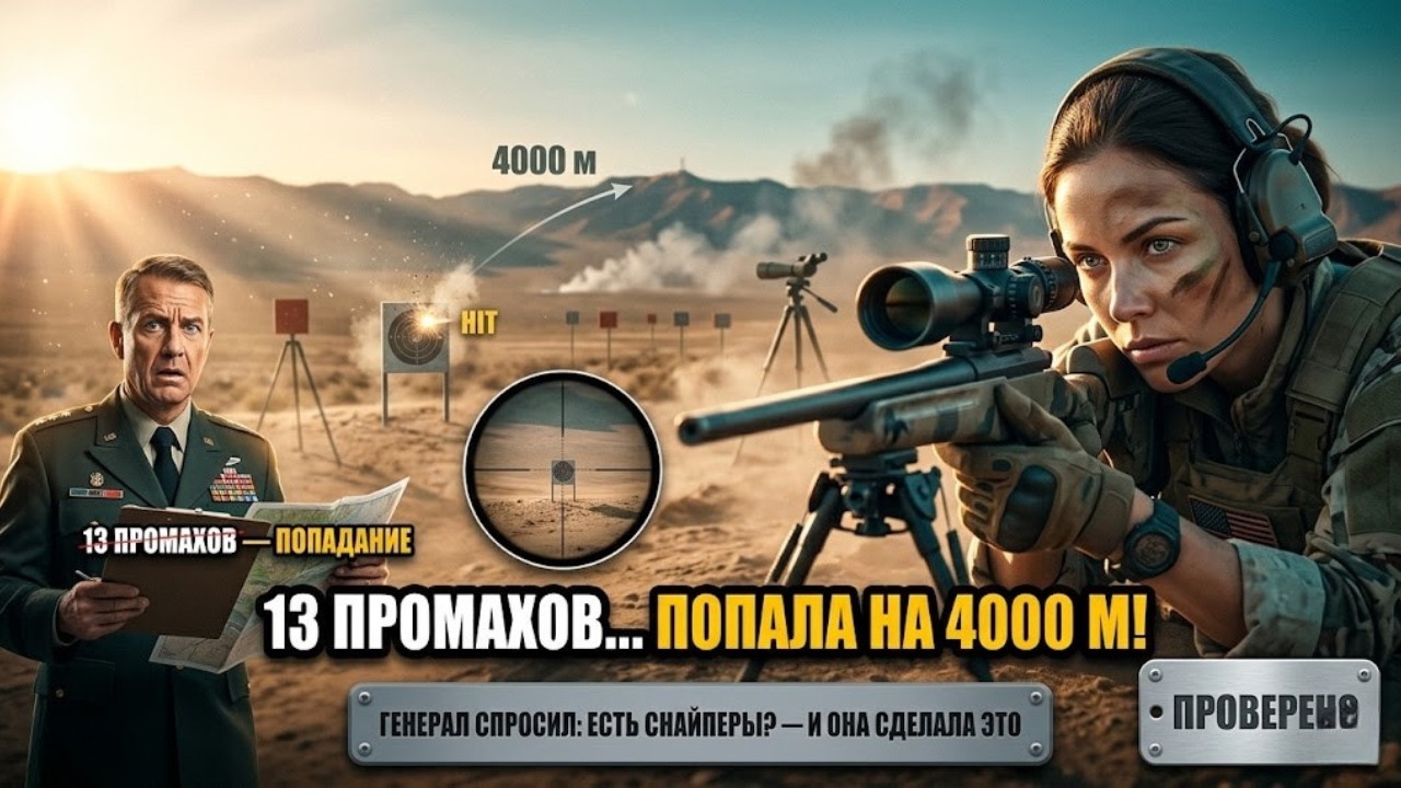 Генерал спросил: «Есть снайперы?» — после 13 промахов она попала на 4000 метров