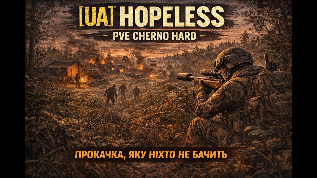 DayZ Українською - Повільна прокачка без ризику - UA] HOPELESS PVE CHERNO HARD @JARGON GAMING