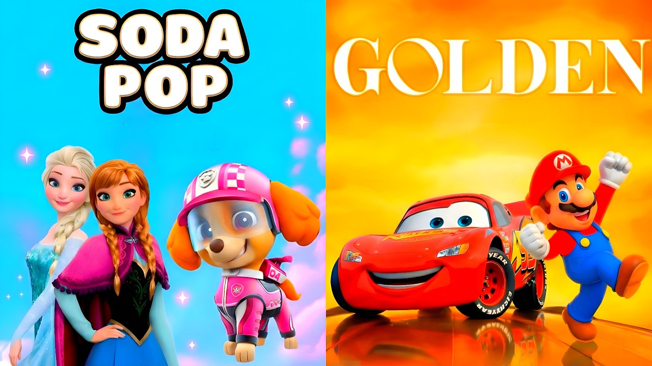LIGHTING MCQUEEN 🆚 FROZEN 🆚 PAW PATROL 🆚 MARIO x GOLDEN AND SODA POP 🎶 Who Is Best! #126