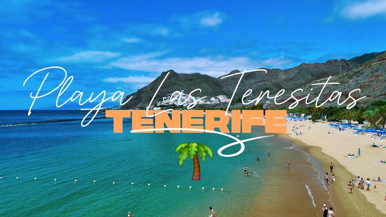 Playa Las Teresitas - Tenerife/ Aerial drone 4K Video/