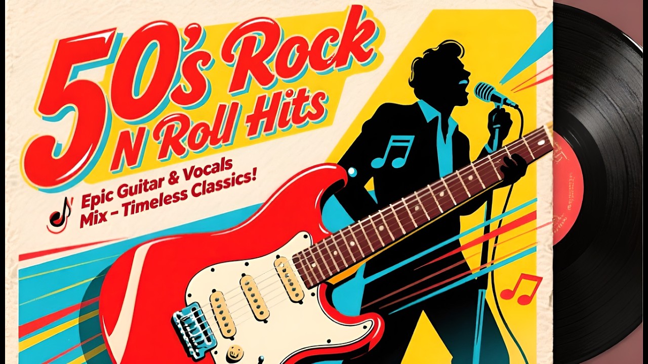 50s Rock N Roll Hits 🎸 Epic Guitar & Vocals Mix – Timeless Classics! | Classic Rock 50s–80s