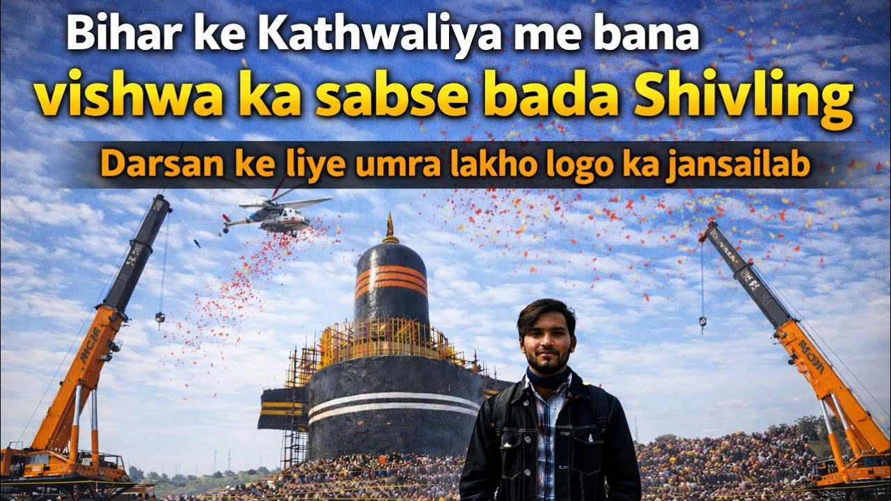 बिहार के कैथवलिया में स्थापित हुआ विश्व का सबसे बड़ा शिवलिंग | दर्शन के लिए उमरा लाखो लोग का जनसैलाब
