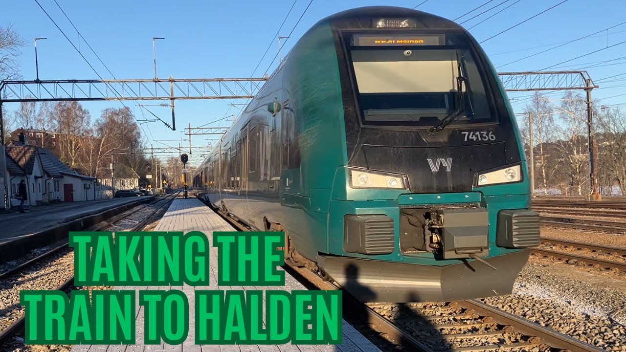 Taking the VY train from Sarpsborg to Halden. Norway.