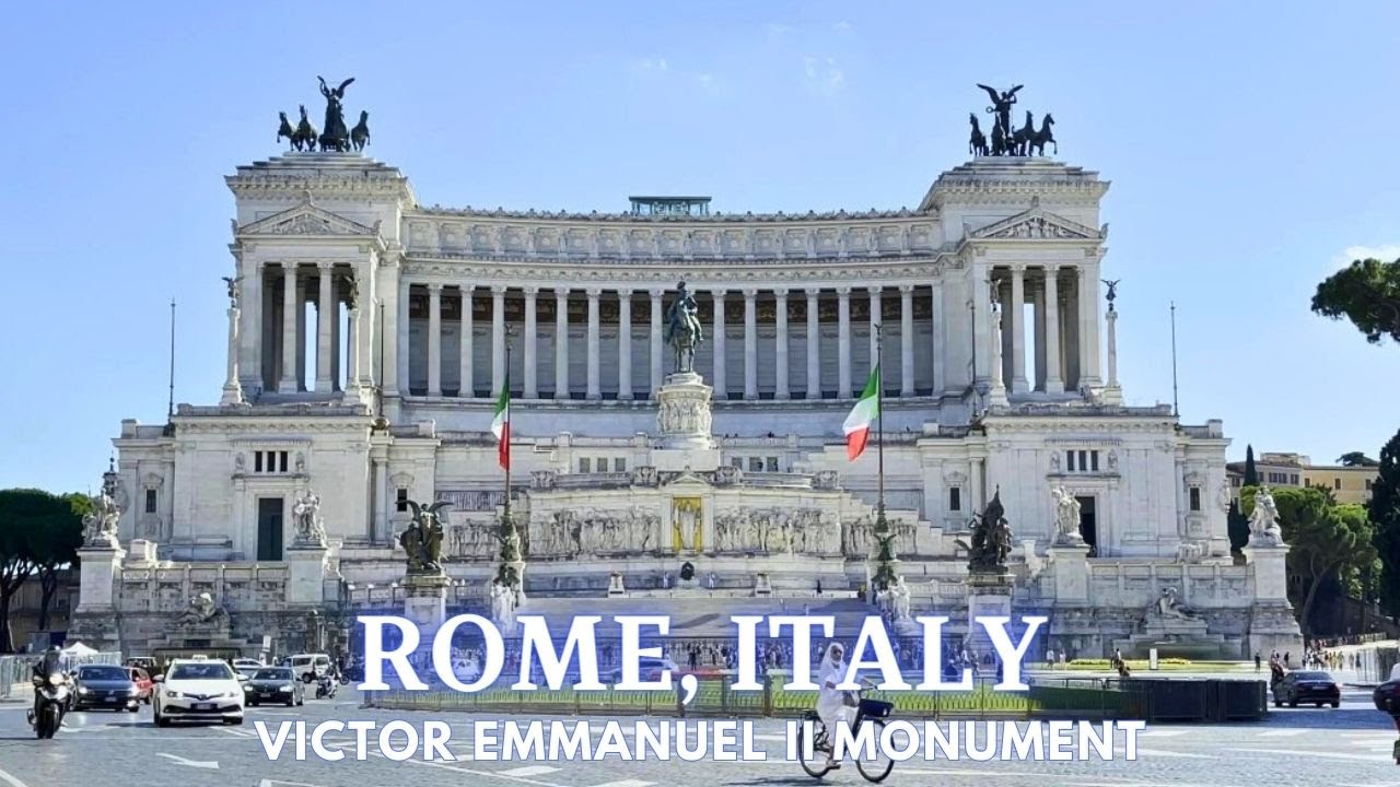 [4K] Rome, Italy: Victor Emmanuel II Monument -- Walking Tour with Great Views of Rome