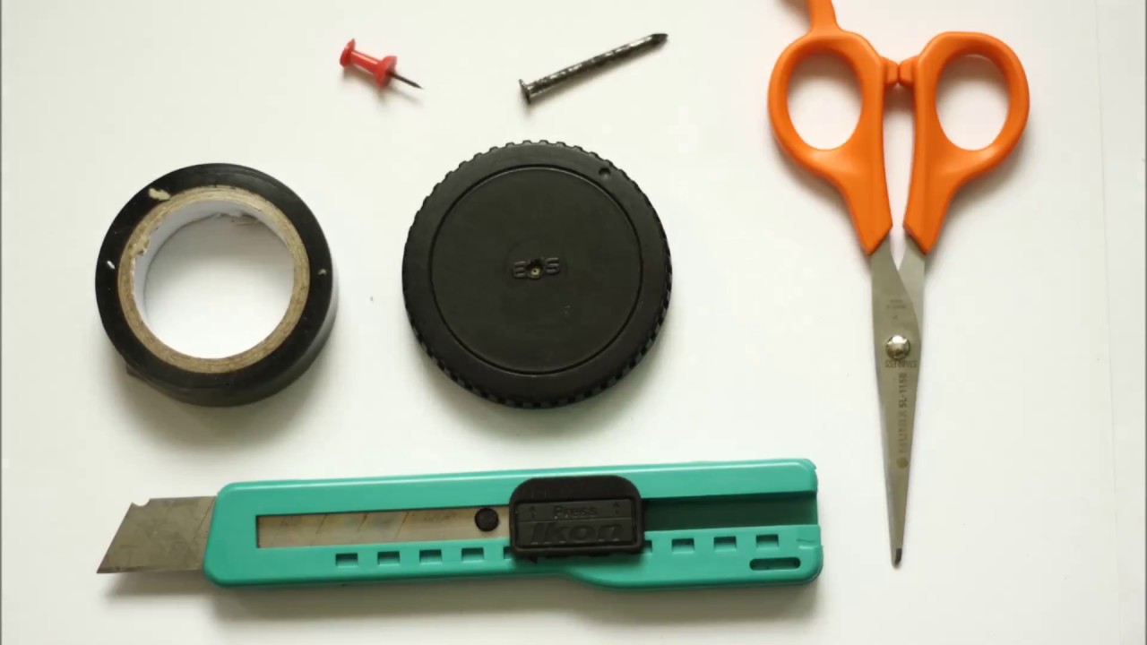 DIY pinhole lens under one minute