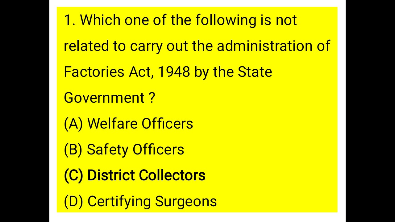 JPO||CS||MCQs||Industrial laws