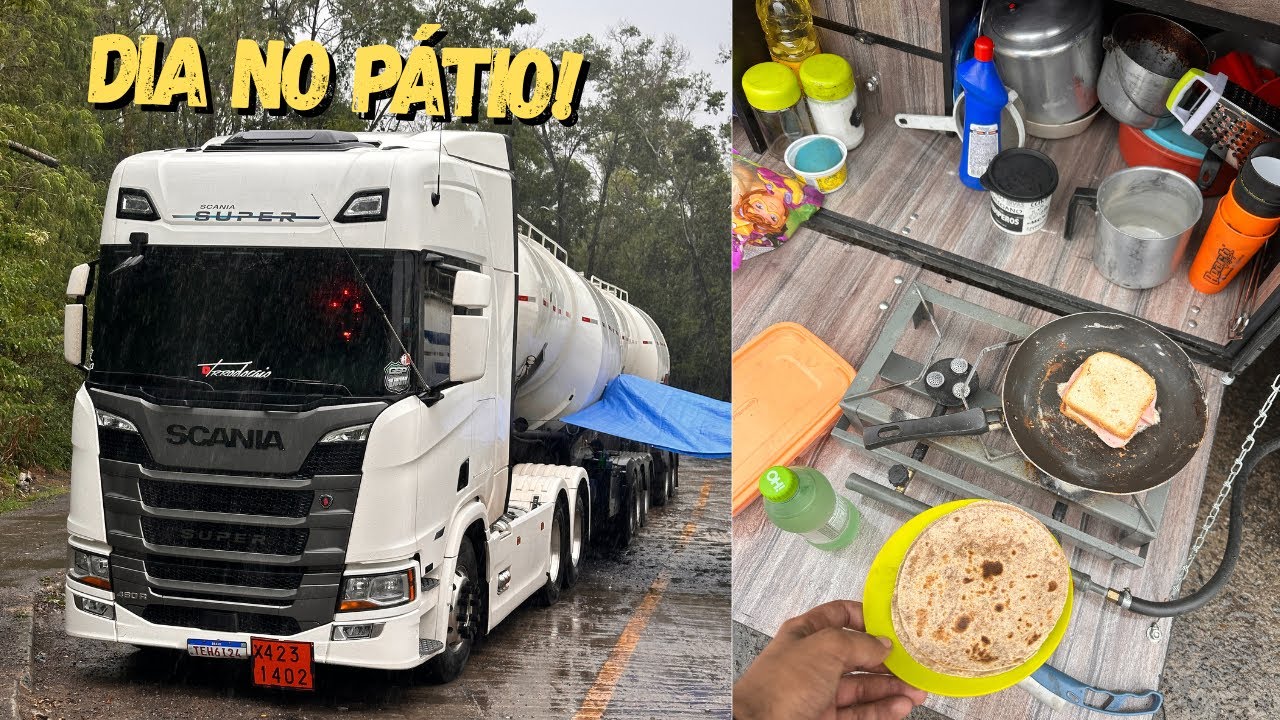 DIA DE UM MOTORISTA NO PÁTIO DA EMPRESA!
