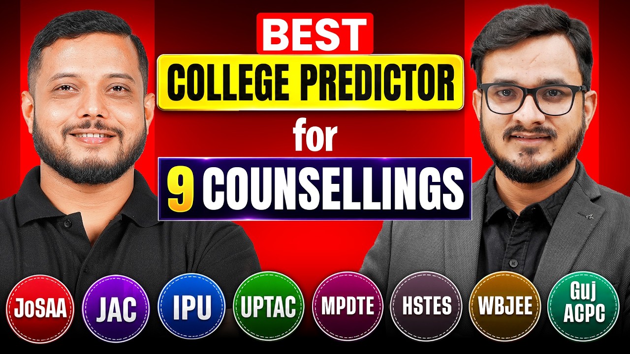 Best COLLEGE PREDICTOR for 9 Counsellings ✅ JEE 2026