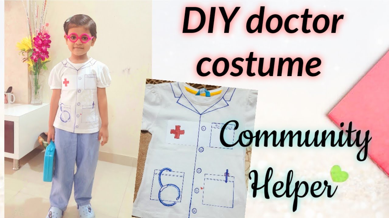 DIY doctor costume idea👩&zwj;⚕️🥼| how to make Community Helper Costume | doctor dress#doctor costume
