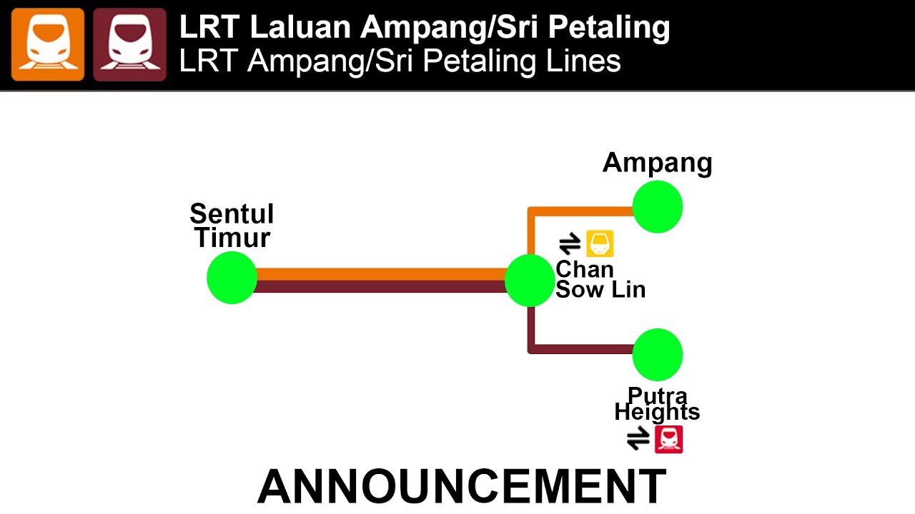[Train Announcement] LRT Ampang/Sri Petaling Lines 2023 Version
