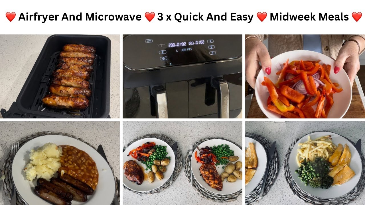 3 Quick/easy meals made in the Chefree Airfryer ❤️ STRESS FREE ❤️