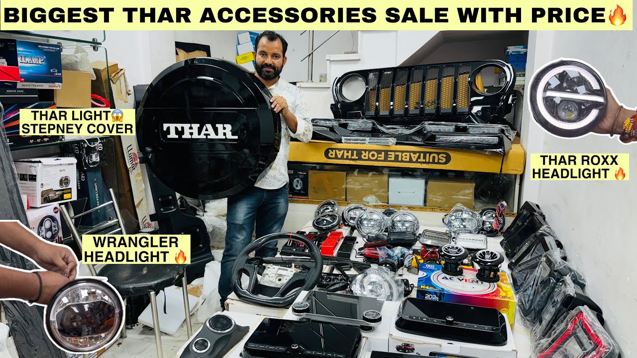 Highly Modified Thar Accessories 2024 | Thar 2024 modification 🤩 Thar modification with Price  😱
