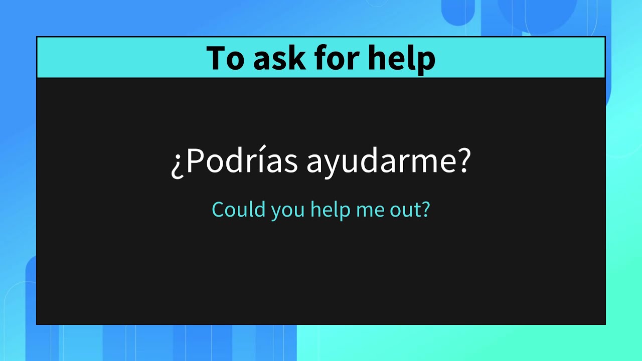 Useful Spanish phrases by theme
