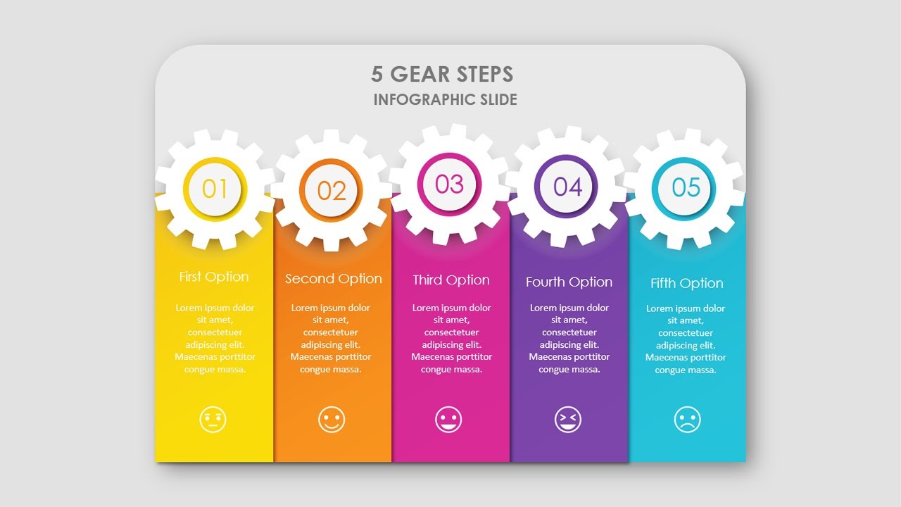 Create 5 Step Animated Infographic template in PowerPoint