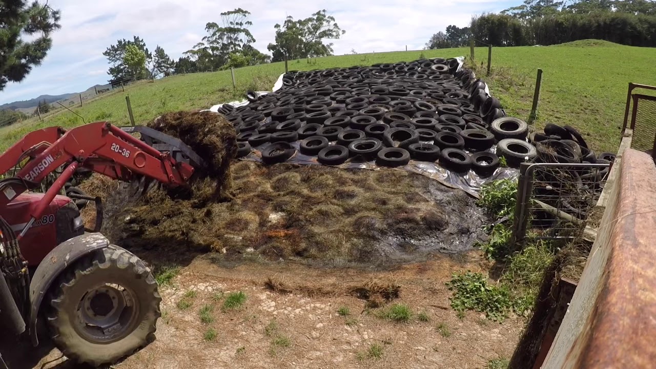 Opening the second pit of silage