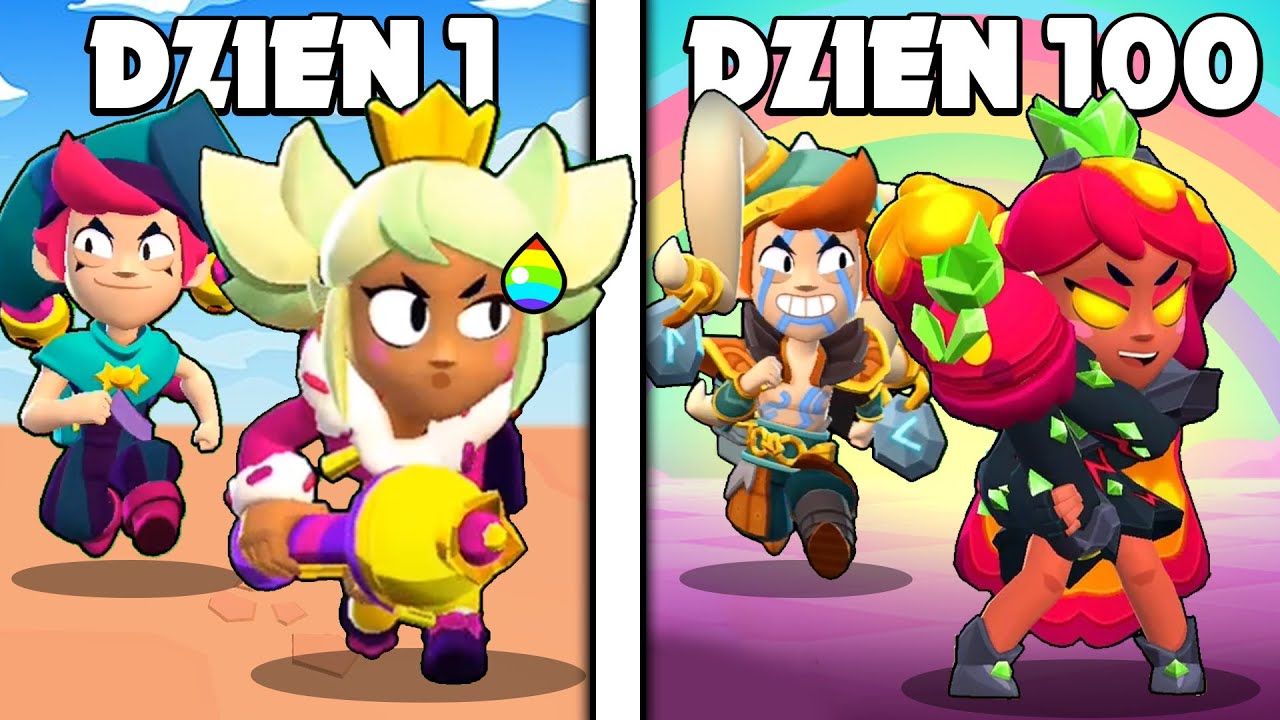 PRZEŻYŁEM 100 DNI w Brawl Stars, UCIEKAJĄC przed ŁOWCĄ...