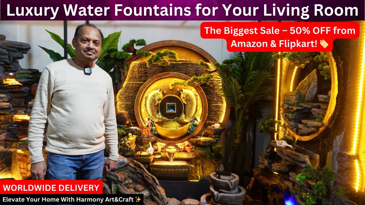 Luxury Water Fountain for Your Living Room | 50% off from Amazon & Flipkart | Unique Home Decor Idea