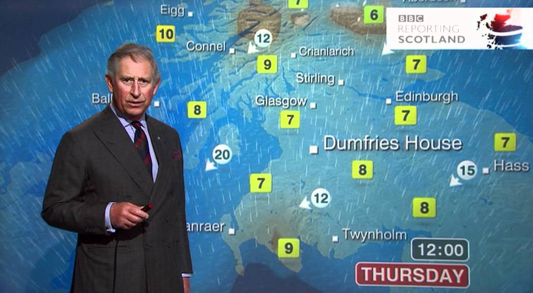 Prince Charles presents the weather forecast - BBC Scotland