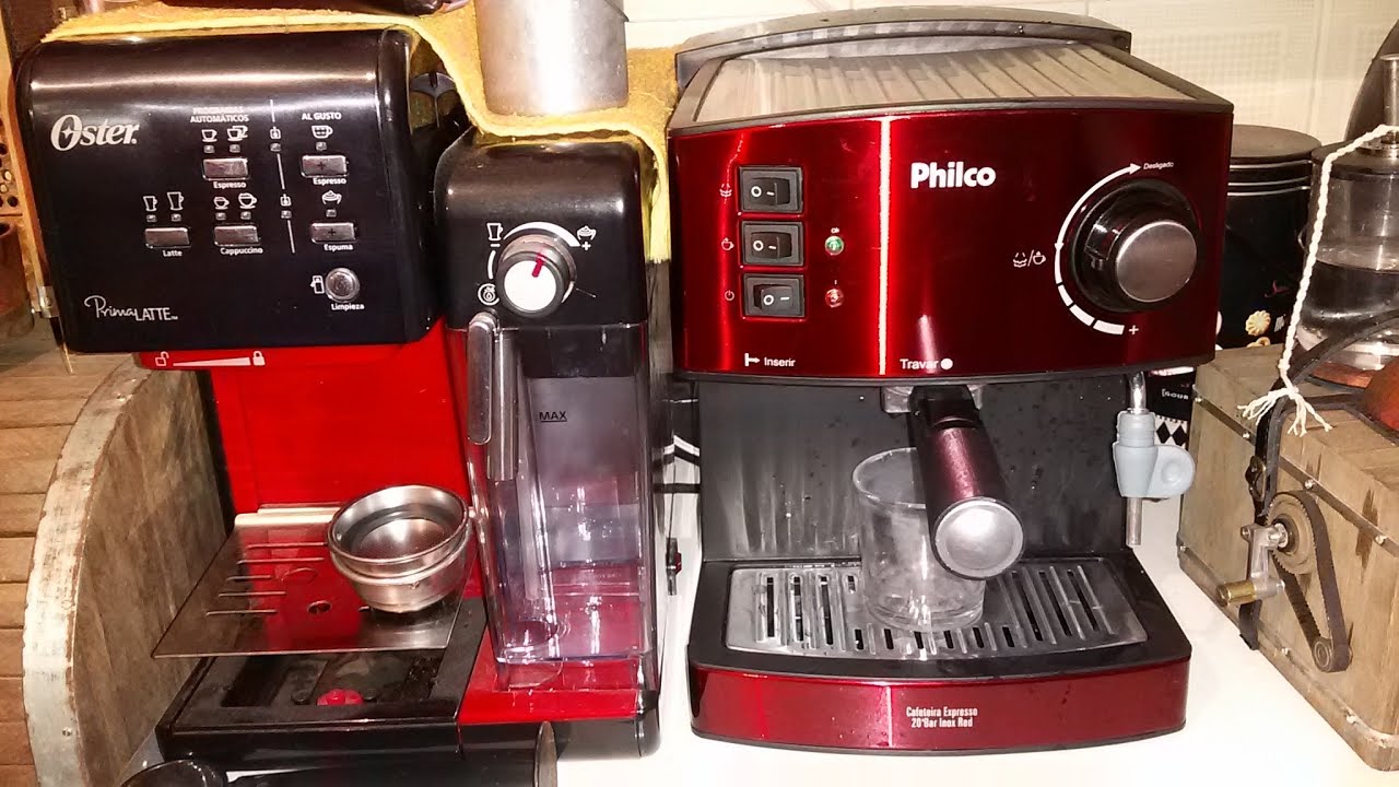 Comparação Cafeteira Expresso Oster Primalatte II x Philco 20bar com café moído na hora