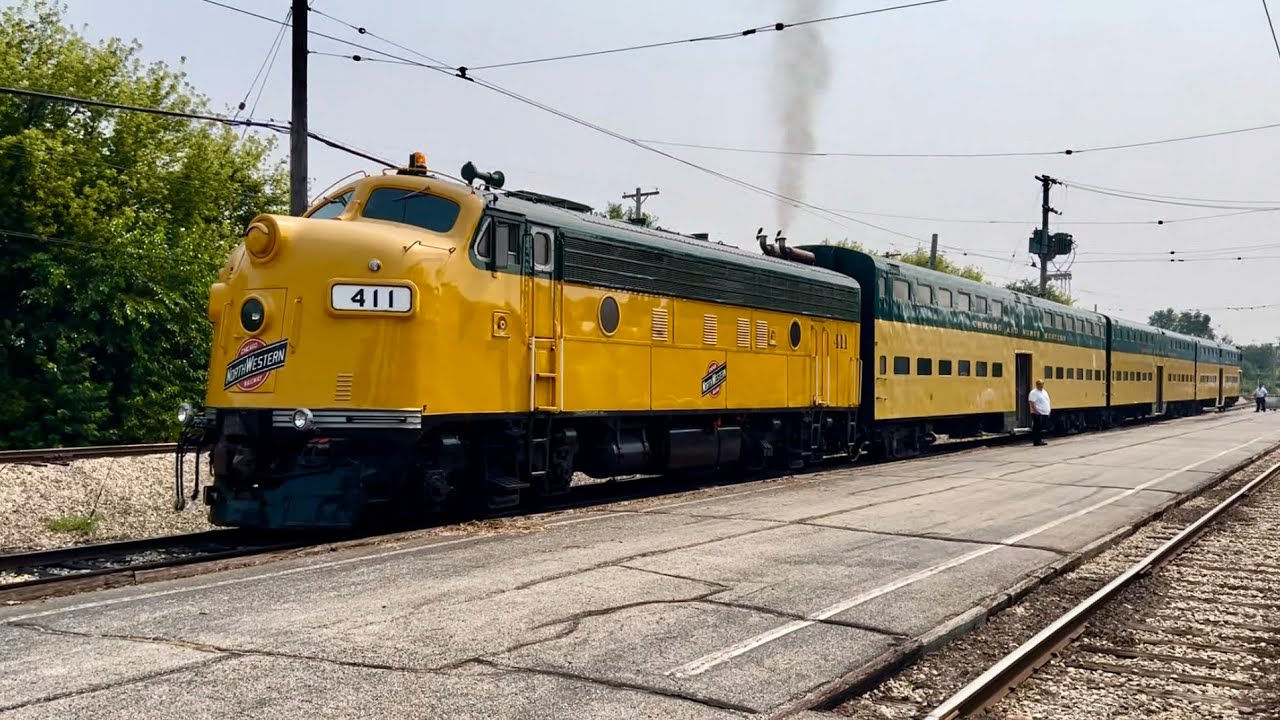 CNW 411 Bi-Level train at Illinois Railway Museum