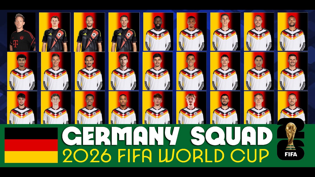 🇩🇪 GERMANY Official World Cup 2026 Squad Announced | Julian Nagelsmann Full 26-Man Selection