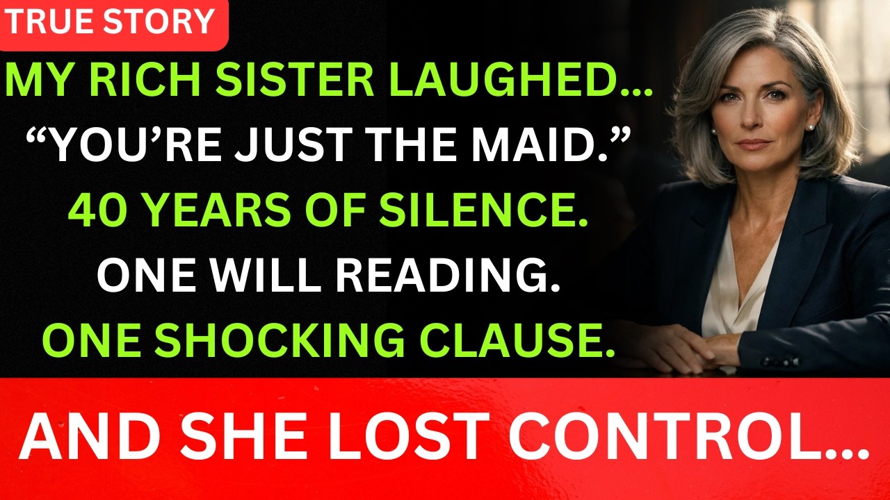 MY RICH SISTER LAUGHED…“YOU’RE JUST THE MAID.” And Then One Will Reading, One Shocking Clause...