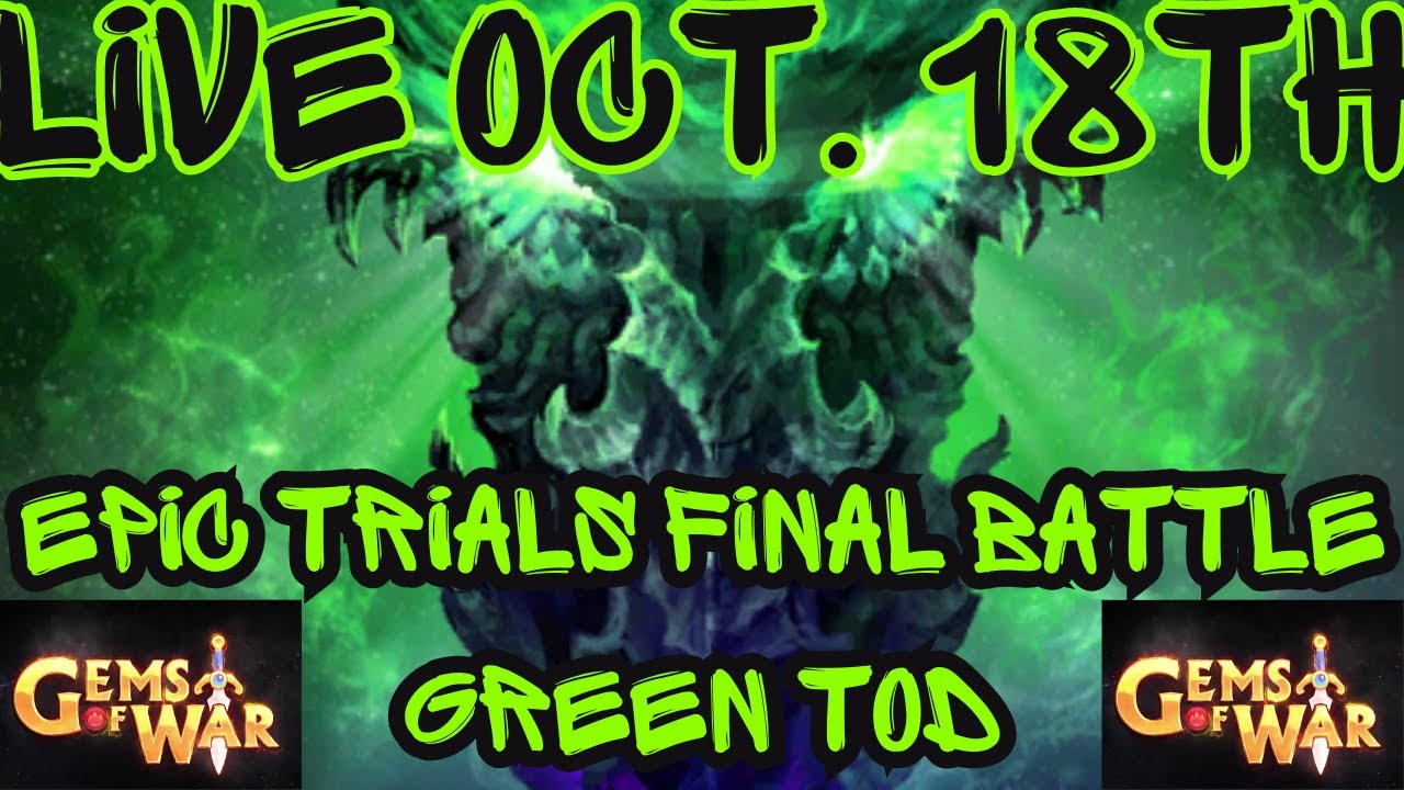 Mist of Scales Epic Trials Final Battle & Green Tower of Doom | Gems of War Live OCT 18th 2023