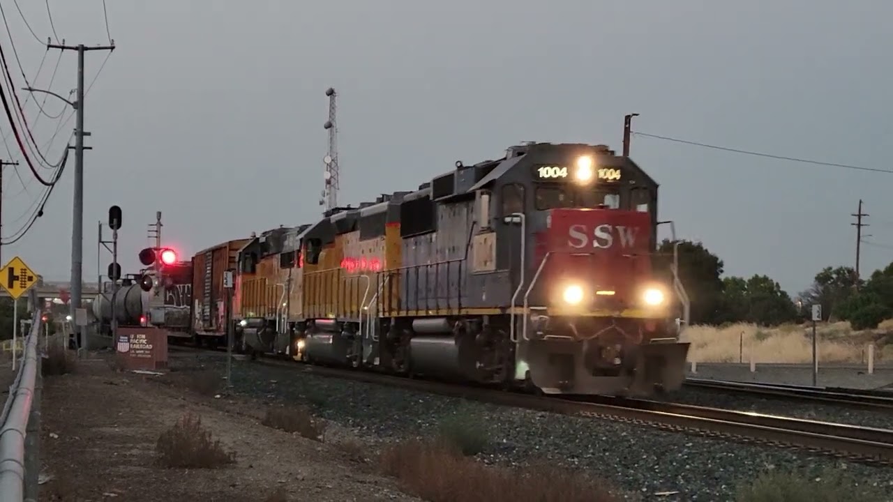 EMD GP60 UP #1004 (Ex SSW #9684) leading a local out Roseville.
