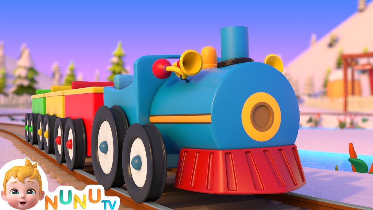 Wheels On The Train Go Round And Round | Kids Songs & Nursery Rhymes | NuNu Tv