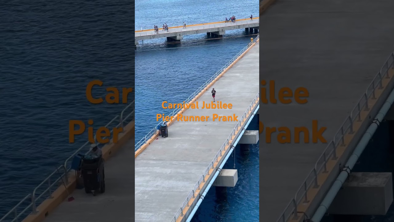 Jubilee Falls for Pier Runner's Epic Prank! #shorts #carnivalcruise