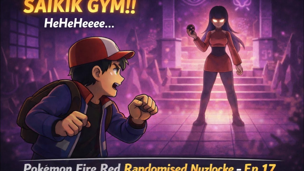 SAIKIK GYM!!! Hehehe... Pokemon Fire Red Randomised Nuzlocke Ep 17