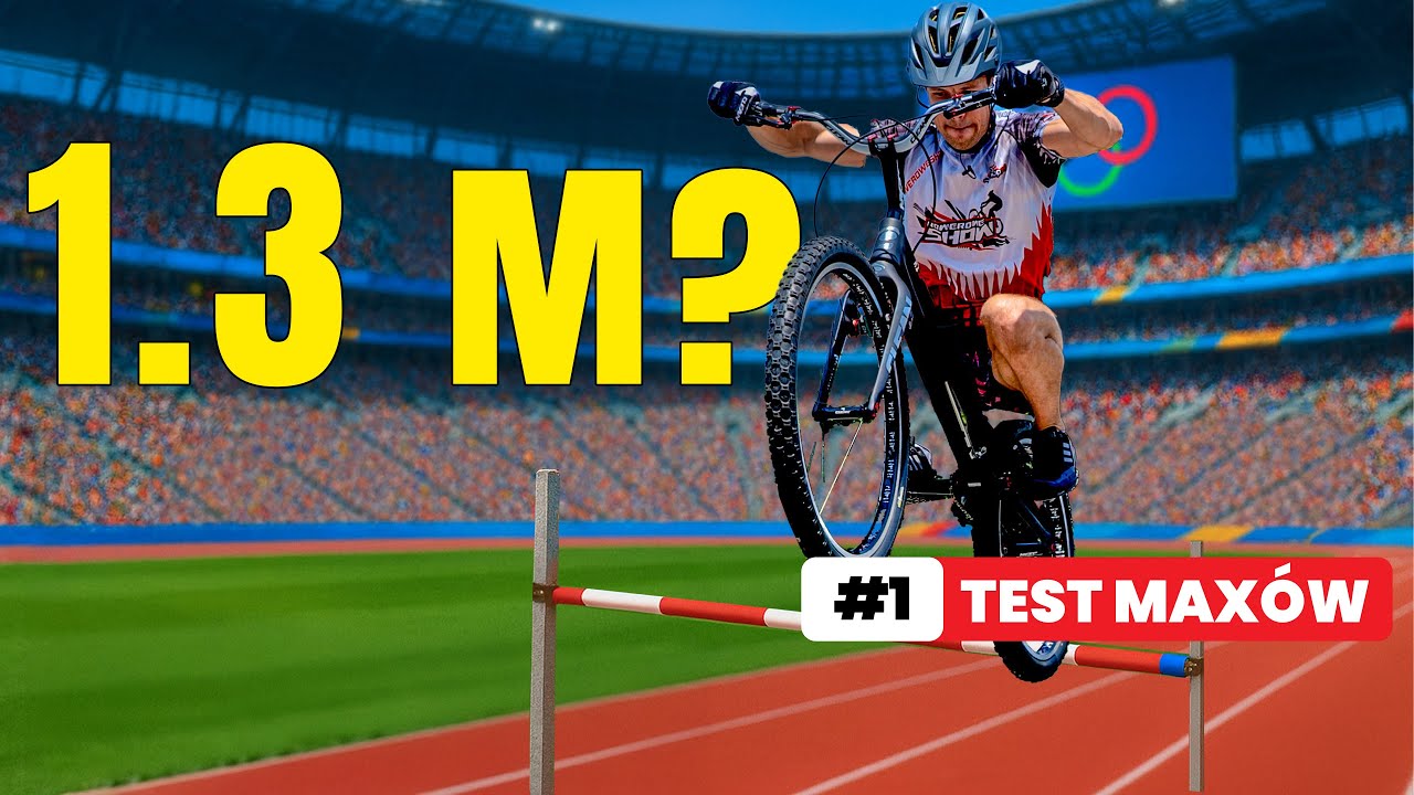 Skok przez tyczkę na rowerze! &ndash; Czy przeskoczę 1,3 m?