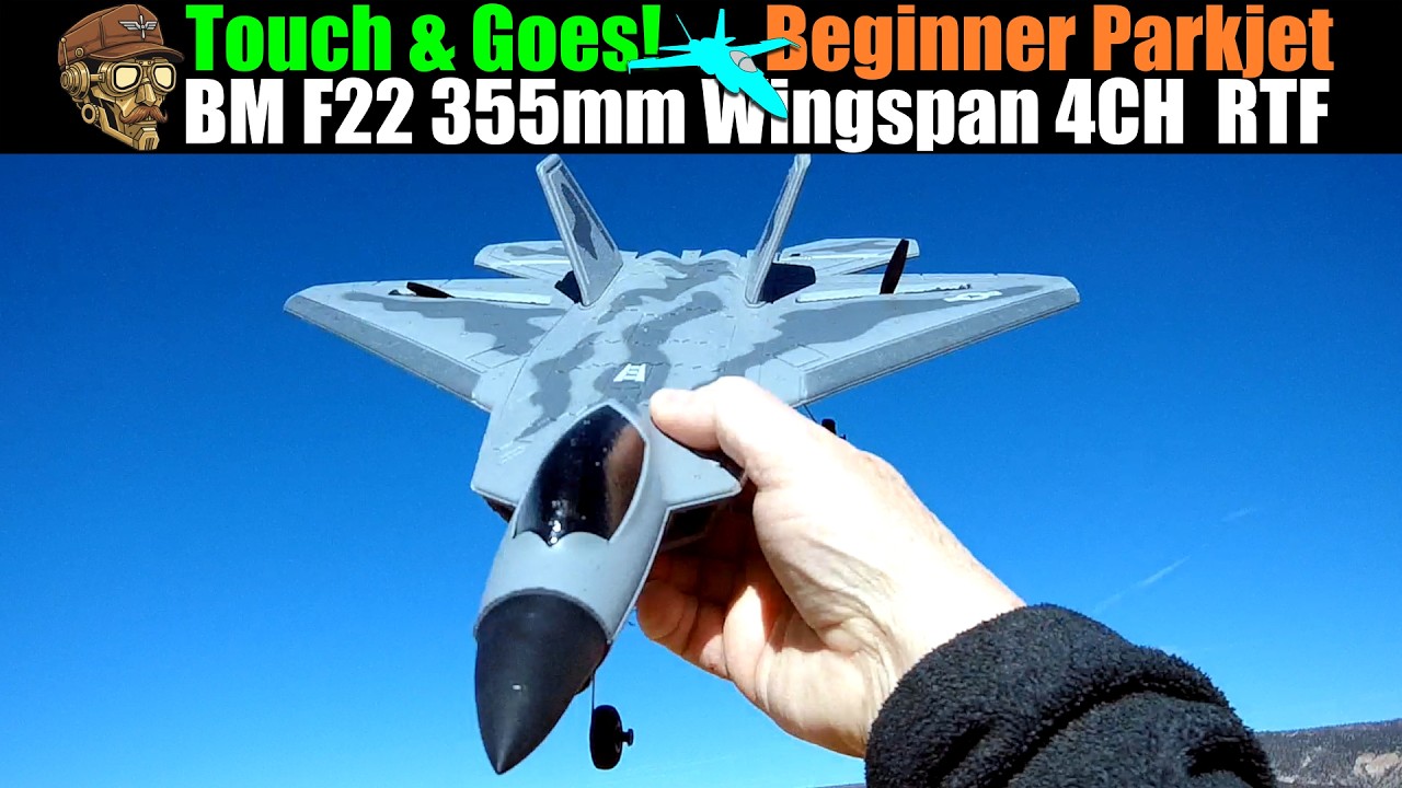 Очень весёлые полёты с касанием и взлётом! BM22 F22 355 мм 4 канала 6G | 3D, два двигателя, гирос...