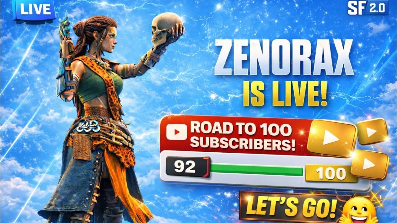 Road to 100 subscribers 🗿🔥. WATCH Zenorax live 🔥 Scarfall update gameplay ✨🔫