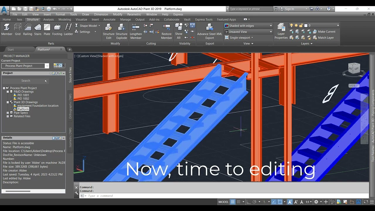 How to creating or editing stair on AutoCAD Plant 3D