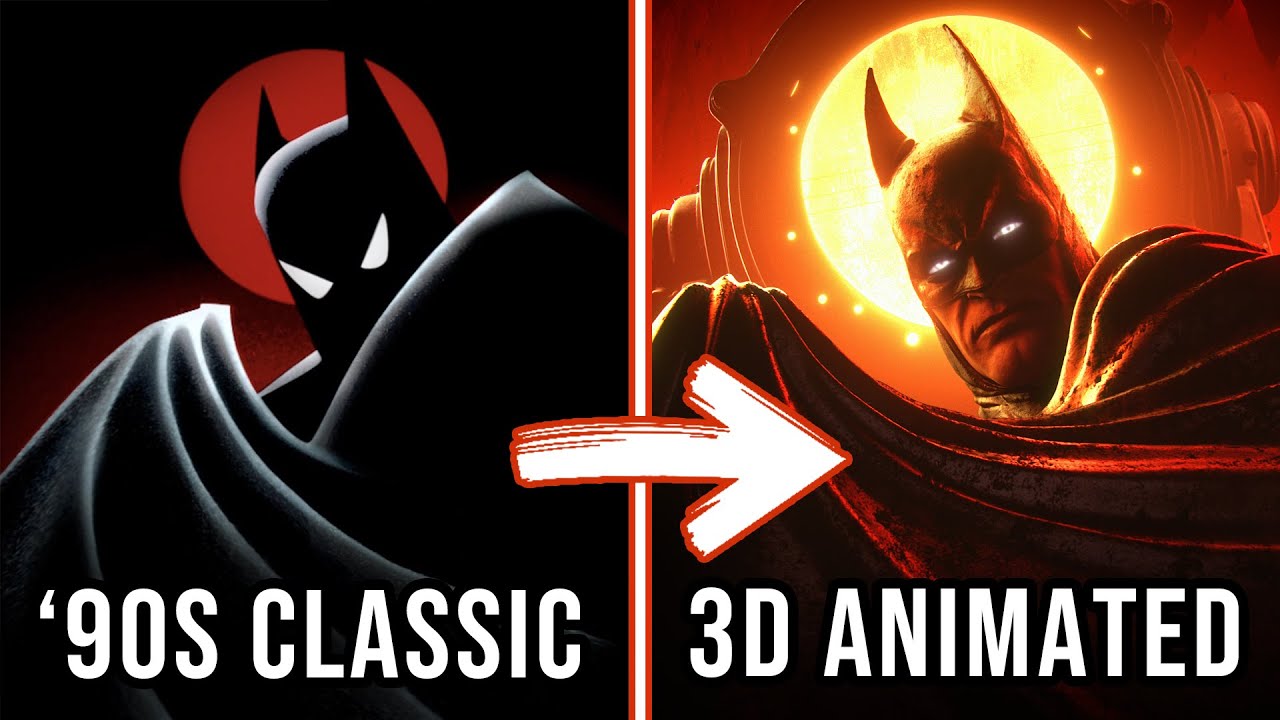 I remade Batman Animated Series' intro in 3D [ Side-By-Side Comparison ]