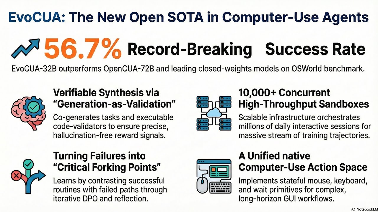 EvoCUA: Evolving Computer Use Agents via Scalable Synthetic Experience